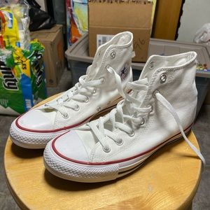 Women’s white high top converse